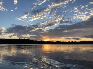 Sunrise on Peach Lake.